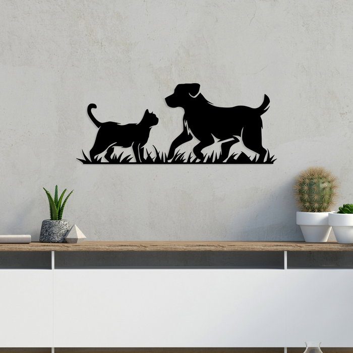 Wallity Best Friends Escultura de Pared de Metal Negra 27 x 70 cm Wallity Best Friends Escultura de Pared de Metal Negra 27 x 70 cm